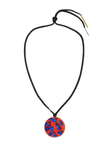 Dries Van Noten Gold-tone, Enamel And Cord Necklace | Thumbnail 1 Dries Van Noten Gold-tone, Enamel And Cord Necklace | Thumbnail 1