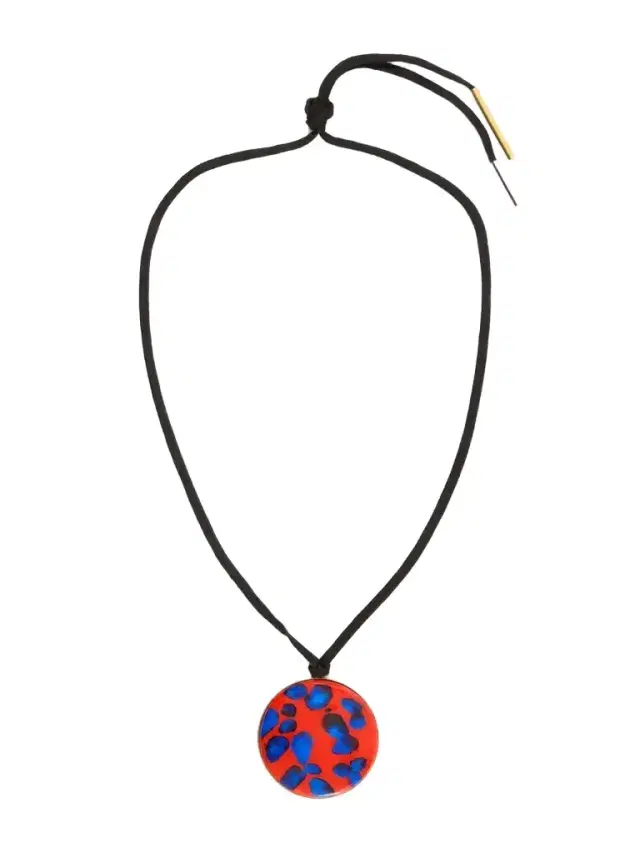 Dries Van Noten Gold-tone, Enamel And Cord Necklace