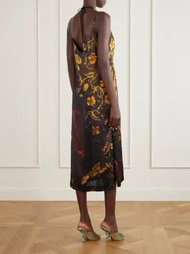 Dries Van Noten Floral-print Silk-satin Midi Dress | Thumbnail 3