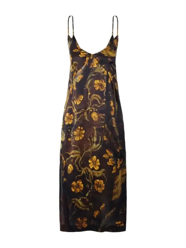 Floral-print Silk-satin Midi Dress