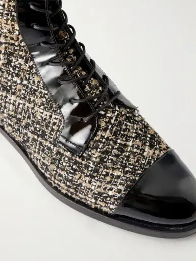 Jennifer Chamandi Brando 20 Leather-trimmed Tweed Ankle Boots | Thumbnail 5 Jennifer Chamandi Brando 20 Leather-trimmed Tweed Ankle Boots | Thumbnail 5