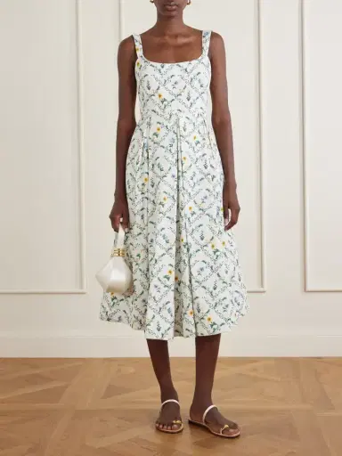 Agua by Agua Bendita Alcaparra Brisa Floral-print Embelished Cotton Midi Dress | Thumbnail 2 Agua by Agua Bendita Alcaparra Brisa Floral-print Embelished Cotton Midi Dress | Thumbnail 2