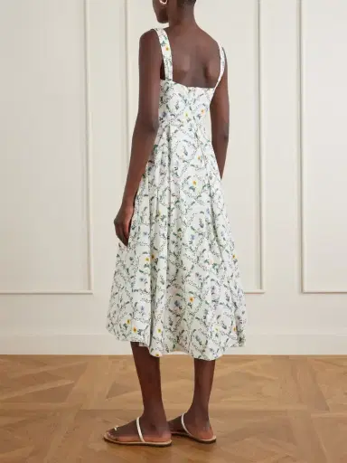 Agua by Agua Bendita Alcaparra Brisa Floral-print Embelished Cotton Midi Dress | Thumbnail 3 Agua by Agua Bendita Alcaparra Brisa Floral-print Embelished Cotton Midi Dress | Thumbnail 3
