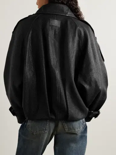 Acne Studios Double-breasted Textured-leather Jacket | Thumbnail 4