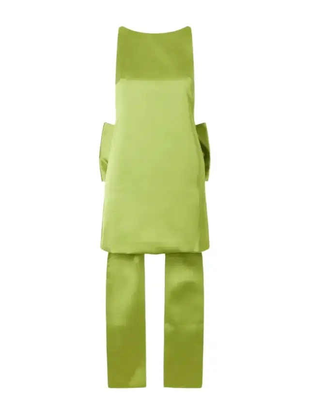 Self-Portrait Bow-detailed Satin Mini Dress