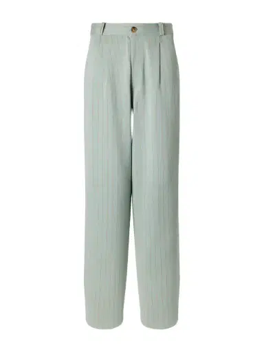 Guest In Residence Carpenter Pinstriped Cotton And Silk-blend Knit Straight-leg Pants | Thumbnail 1 Guest In Residence Carpenter Pinstriped Cotton And Silk-blend Knit Straight-leg Pants | Thumbnail 1