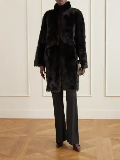 Nour Hammour Blaise Paneled Shearling Coat | Thumbnail 2