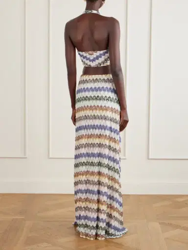 Missoni Striped Metallic Crochet-knit Halterneck Maxi Dress | Thumbnail 3 Missoni Striped Metallic Crochet-knit Halterneck Maxi Dress | Thumbnail 3