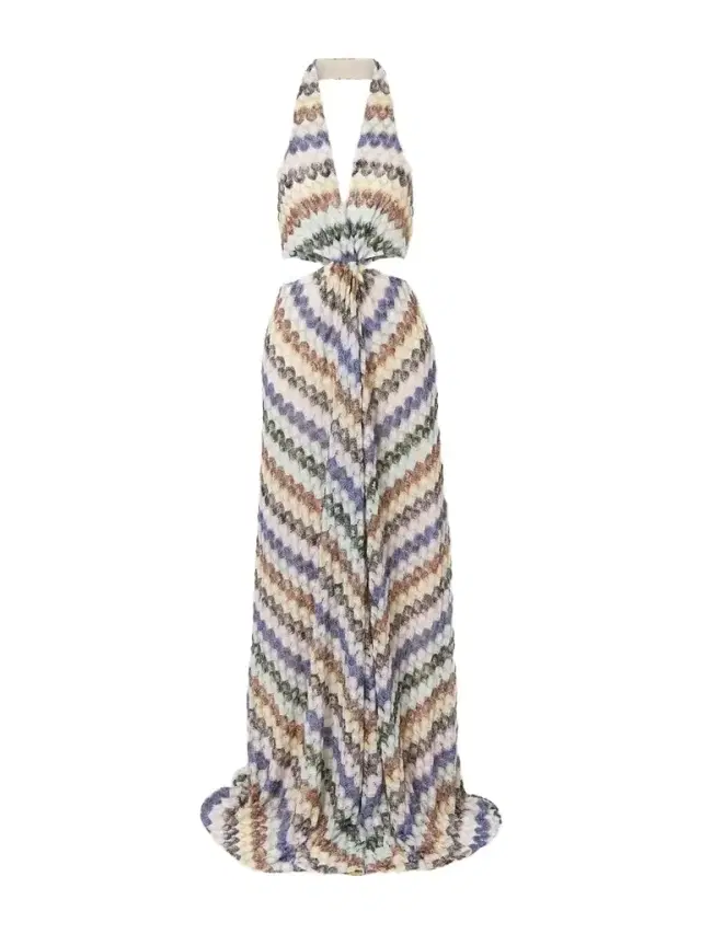 Missoni Striped Metallic Crochet Maxi Dress