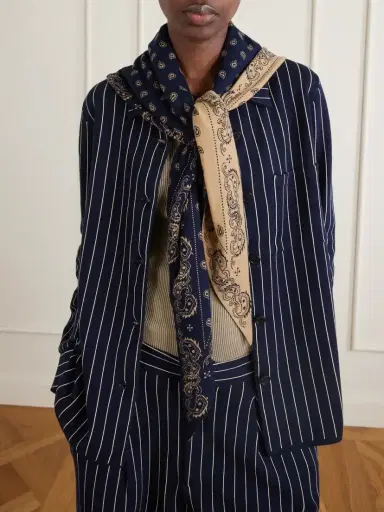 Guest In Residence The Wild Rag Cotton And Silk-blend Jacquard Scarf | Thumbnail 2