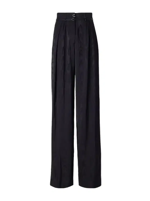 Dries Van Noten Belted Moiré High-waist Wide-leg Pants