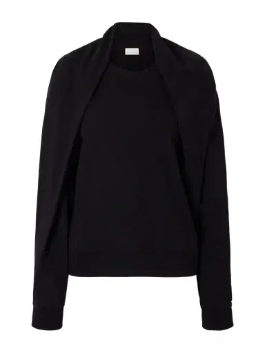 Dries Van Noten Draped Cotton-jersey Sweatshirt | Thumbnail 1 Dries Van Noten Draped Cotton-jersey Sweatshirt | Thumbnail 1