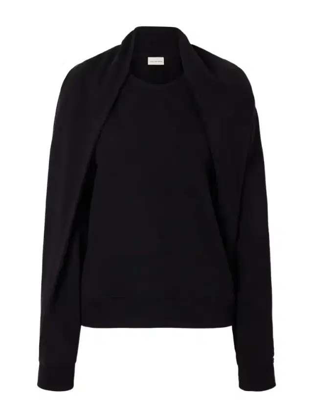 Dries Van Noten Draped Cotton-jersey Sweatshirt