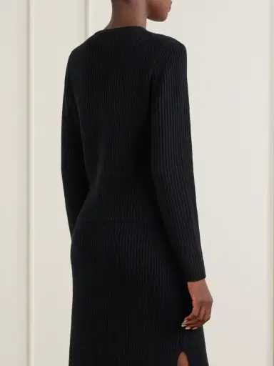 Allude Wool And Cashmere-blend Ribbed Cardigan | Thumbnail 3