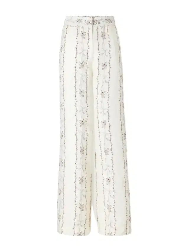 Agua by Agua Bendita Tota Navegante Floral-embroidered Linen Wide-leg Pants