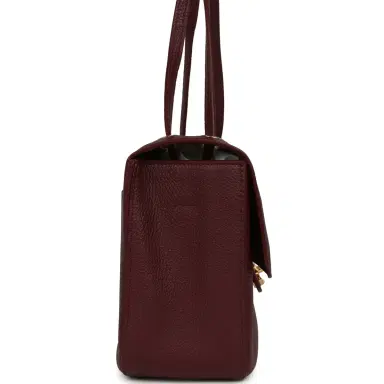 Chanel Chanel Maxi "Souplissimo" Small Flap Bag Burgundy Grained Calfskin Gold Hardware | Thumbnail 3