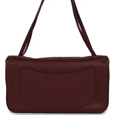 Chanel Chanel Maxi "Souplissimo" Small Flap Bag Burgundy Grained Calfskin Gold Hardware | Thumbnail 4