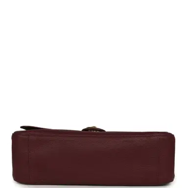 Chanel Chanel Maxi "Souplissimo" Small Flap Bag Burgundy Grained Calfskin Gold Hardware | Thumbnail 6