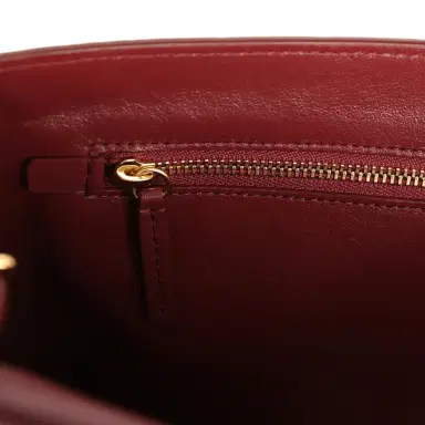 Chanel Chanel Maxi "Souplissimo" Small Flap Bag Burgundy Grained Calfskin Gold Hardware | Thumbnail 9