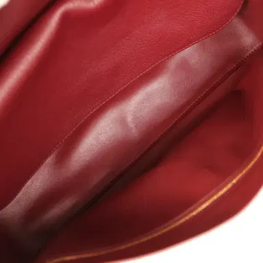 Chanel Chanel Maxi "Souplissimo" Small Flap Bag Burgundy Grained Calfskin Gold Hardware | Thumbnail 10