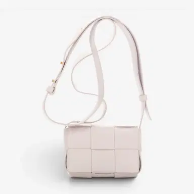 Bottega Veneta Bottega Veneta Mini Cassette Light Lilac Intrecciato Leather Shoulder Bag by The Solist | Thumbnail 4 Bottega Veneta Bottega Veneta Mini Cassette Light Lilac Intrecciato Leather Shoulder Bag by The Solist | Thumbnail 4