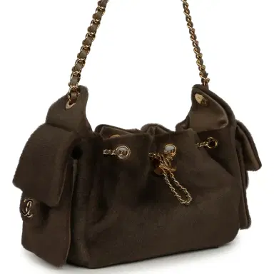 Chanel Chanel Mini 25 Hobo Bag Dark Khaki Pony Hair Gold Hardware | Thumbnail 2