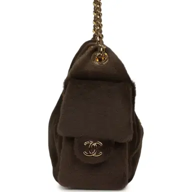 Chanel Chanel Mini 25 Hobo Bag Dark Khaki Pony Hair Gold Hardware | Thumbnail 3