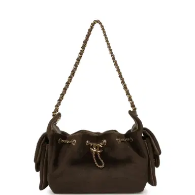 Chanel Chanel Mini 25 Hobo Bag Dark Khaki Pony Hair Gold Hardware | Thumbnail 7