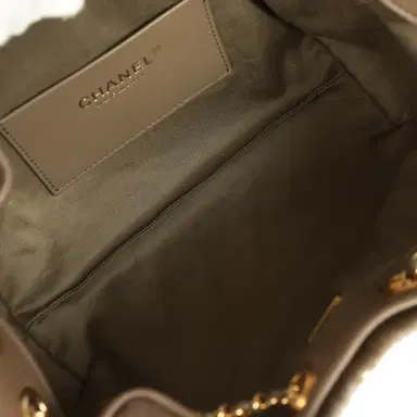 Chanel Chanel Mini 25 Hobo Bag Dark Khaki Pony Hair Gold Hardware | Thumbnail 8