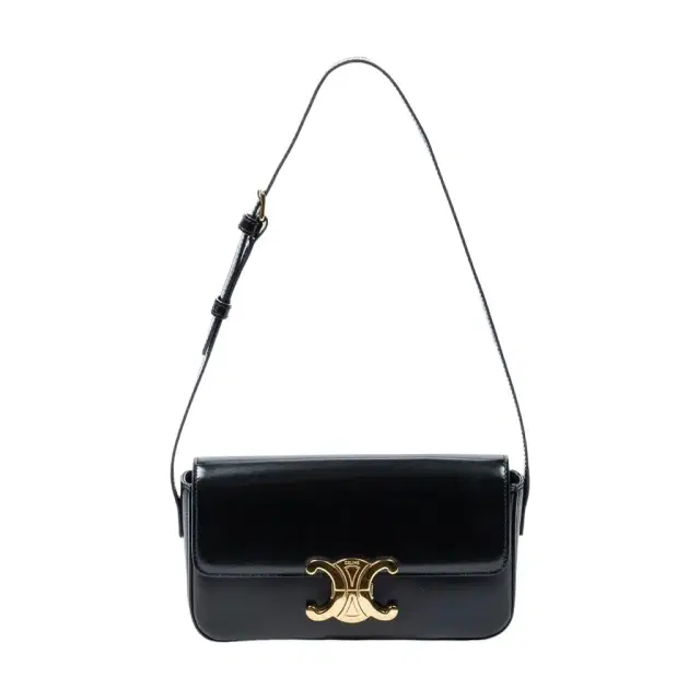 Celine Celine Claude Black Smooth Calfskin Leather Shoulder Bag by The Solist