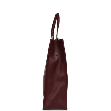 Chanel Chanel Small "Grocery Bag" with Chain Dark Burgundy Calfskin Gold Hardware | Thumbnail 3