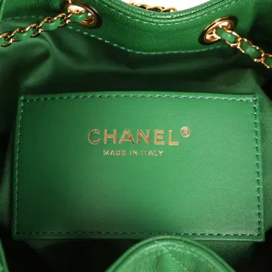 Chanel Chanel Small 25 Hobo Bag Green Caviar Gold Hardware | Thumbnail 9