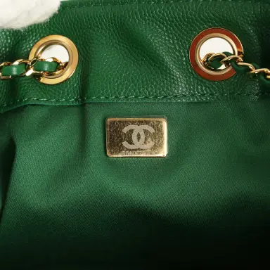 Chanel Chanel Small 25 Hobo Bag Green Caviar Gold Hardware | Thumbnail 10