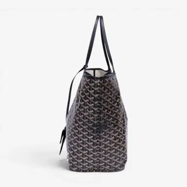 goyard Goyard Saint Louis Black Goyardine Coated Canvas Tote Bag by The Solist | Thumbnail 3