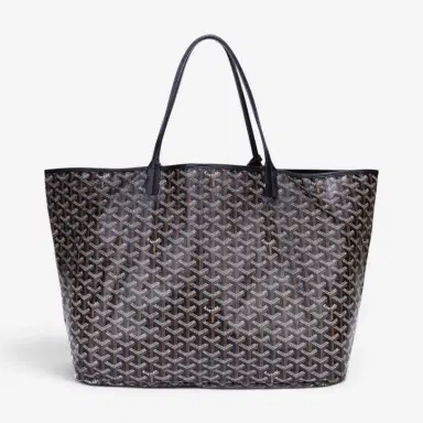 goyard Goyard Saint Louis Black Goyardine Coated Canvas Tote Bag by The Solist | Thumbnail 4