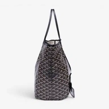 goyard Goyard Saint Louis Black Goyardine Coated Canvas Tote Bag by The Solist | Thumbnail 5