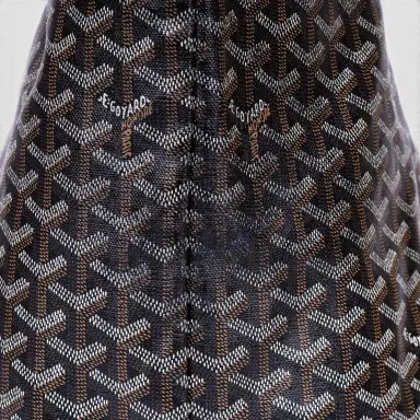 goyard Goyard Saint Louis Black Goyardine Coated Canvas Tote Bag by The Solist | Thumbnail 9