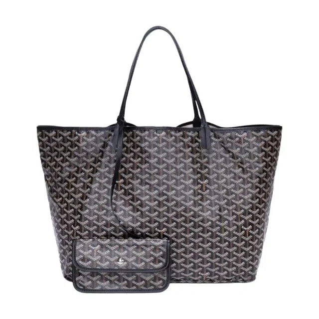 goyard Goyard Saint Louis Black Goyardine Coated Canvas Tote Bag by The Solist