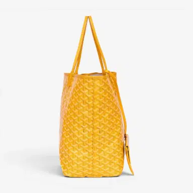 goyard Goyard Saint Louis Yellow Goyardine Coated Canvas Tote Bag by The Solist | Thumbnail 4