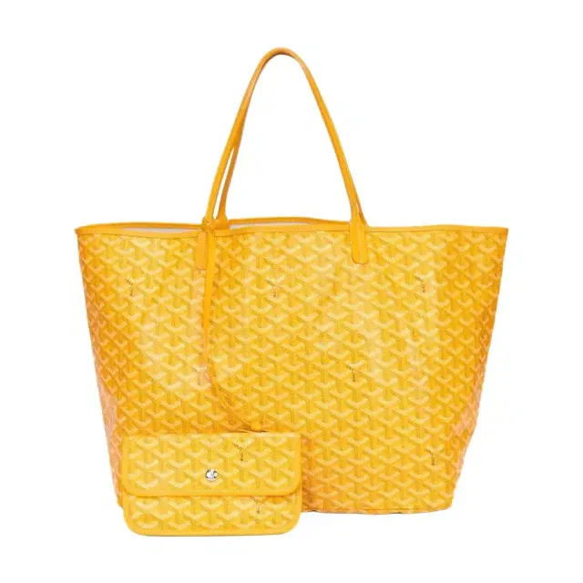 goyard Goyard Saint Louis Yellow Goyardine Coated Canvas Tote Bag by The Solist