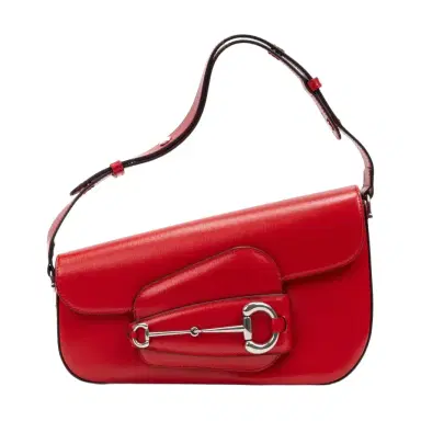 Gucci Gucci 1955 Horsebit Assymetric Small Red Calfskin Leather Shoulder Bag by The Solist | Thumbnail 1 Gucci Gucci 1955 Horsebit Assymetric Small Red Calfskin Leather Shoulder Bag by The Solist | Thumbnail 1
