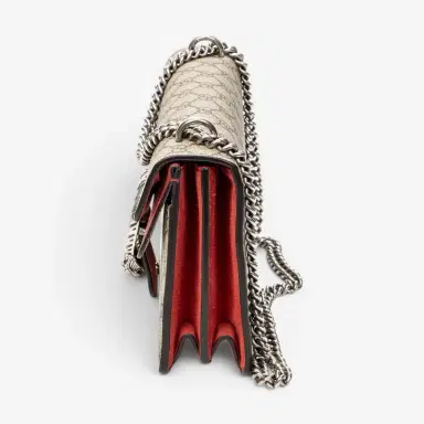 Gucci Gucci Dionysus Small Beige Supreme Coated Canvas Chain Crossbody Bag by The Solist | Thumbnail 3