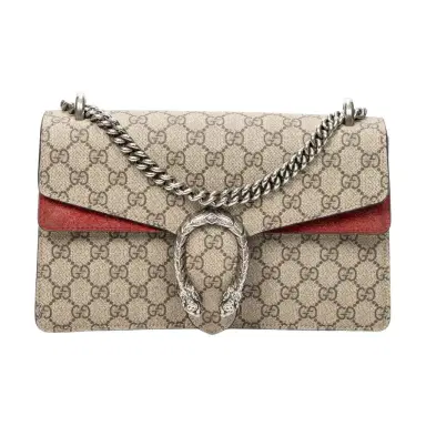 Gucci Gucci Dionysus Small Beige Supreme Coated Canvas Chain Crossbody Bag by The Solist | Thumbnail 1