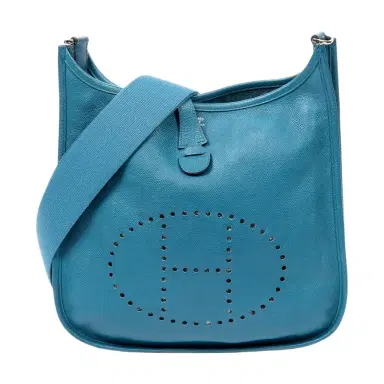 HERMÈS Hermès Evelyne III PM Bleu Colvert Epsom Leather Crossbody Bag by The Solist | Thumbnail 1