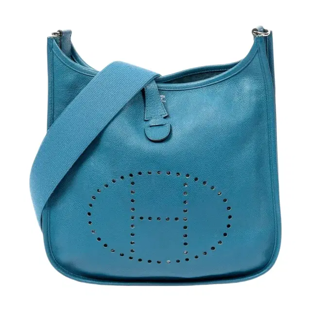 HERMÈS Hermès Evelyne III PM Bleu Colvert Epsom Leather Crossbody Bag by The Solist