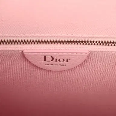 Dior Christian Dior Medium "Daisy Garden" Book Tote with Strap Pink, White, Multi Embroidered Canvas Silver Hardware | Thumbnail 8