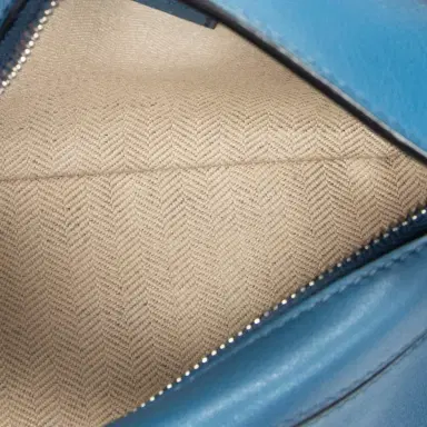 Loewe Loewe Mini Puzzle Blue Calfskin Leather Crossbody Bag by The Solist | Thumbnail 8