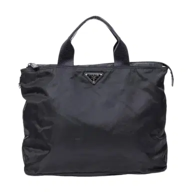 Prada Prada Convertible Square Zip Navy Nylon Canvas Tote Bag by The Solist | Thumbnail 1