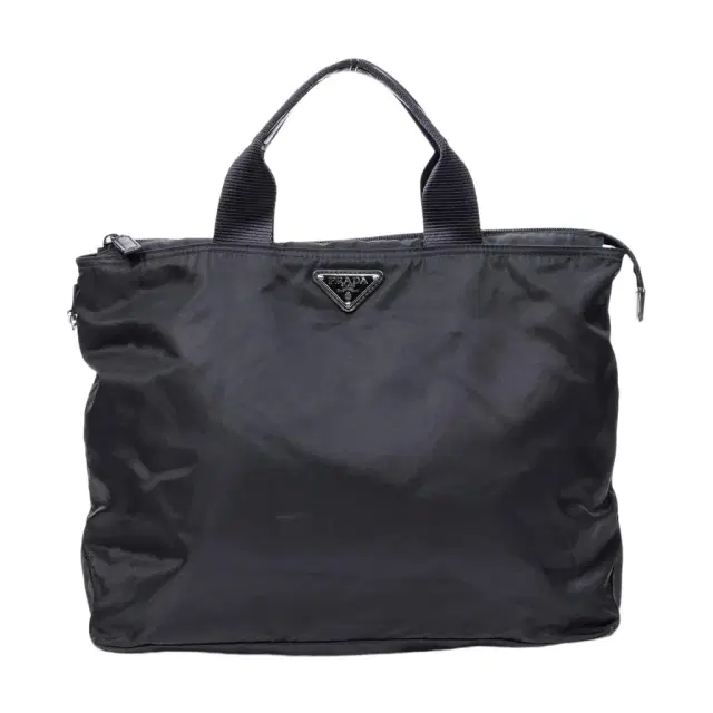 Prada Prada Convertible Square Zip Navy Nylon Canvas Tote Bag by The Solist