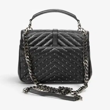 Yves Saint Laurent Yves Saint Laurent College Medium Black Chevron Leather Shoulder Bag by The Solist | Thumbnail 5 Yves Saint Laurent Yves Saint Laurent College Medium Black Chevron Leather Shoulder Bag by The Solist | Thumbnail 5